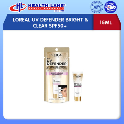 LOREAL UV DEFENDER BRIGHT& CLEAR SPF50+ (15ML)